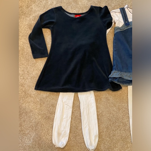 5 piece girls lot size 6 / 6x dresses / tunic tops, tights, footless leggings - Picture 12 of 13